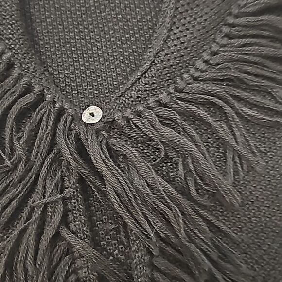 PERU FIBRAS FRINGE CARDIGAN SWEATER L - Picture 6 of 7